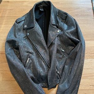 Metallic Leather Jacket